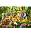 Puzzle da 500 Pezzi - Family of tigers