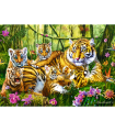 Puzzle da 500 Pezzi - Family of tigers