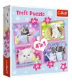 4 Puzzle in 1 - Fun Cats