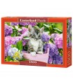 Puzzle da 1500 Pezzi Gattino nel Cestino