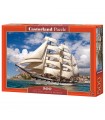 Puzzle da 500 Pezzi Nave Alta che Lascia il Porto
