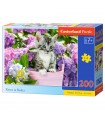 Puzzle da 200 Pezzi - Gattino nel Cestino