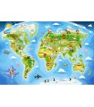 Puzzle da 40 Pezzi Maxi - Mappa del Mondo