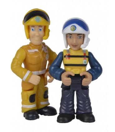 Sam il Pompiere - Set due Personaggi cm.7 - 2 asst
