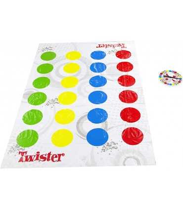Twister di Hasbro - Gioco di Destrezza e Abilità per Famiglie, 4-8 Giocatori, Divertimento e Risate Assicurate!