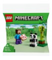 Polybag - Minecraft: Steve e Baby Panda