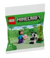 Polybag - Minecraft: Steve e Baby Panda