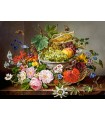Puzzle da 2000 Pezzi - Natura Morta con Fiori e Cesto di Frutta