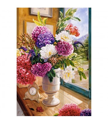Puzzle da 1000 Pezzi Natura Morta con Ortensie