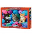 Puzzle da 1000 Pezzi Gattini nel Negozio di Filati