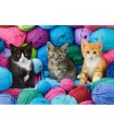 Puzzle da 1000 Pezzi Gattini nel Negozio di Filati