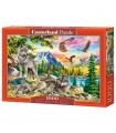 Puzzle da 1000 Pezzi Famiglia di Lupi e Aquile