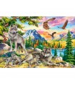 Puzzle da 1000 Pezzi Famiglia di Lupi e Aquile