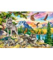 Puzzle da 1000 Pezzi Famiglia di Lupi e Aquile