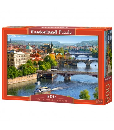 Puzzle da 500 Pezzi - Veduta dei Ponti di Praga