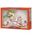 Puzzle da 500 Pezzi - Natura Morta con Porcellana e Fiori