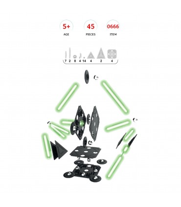 Set Magnetico 45 Pezzi - Projects Glow