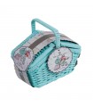 Maisonelle - Cestino set pic nic con tazzine porcellana 17 pz