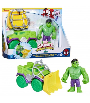 Spidey - Veicolo con Personaggio e Accessori: Hulk Truck