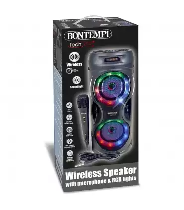 Amplificatore Wireless con Display, Microfono e Luci RGB
