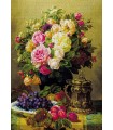 Puzzle 1000 pezzi Jean Baptiste Robie Still Life with Roses