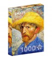 Puzzle da 1000 Pezzi - Vincent Van Gogh: Self - portrait with a Straw Hat