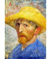 Puzzle da 1000 Pezzi - Vincent Van Gogh: Self - portrait with a Straw Hat