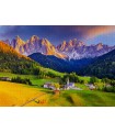 Puzzle da 1000 Pezzi - Church in Dolomites Mountains, Italy