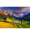 Puzzle da 1000 Pezzi - Church in Dolomites Mountains, Italy