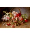 Puzzle da 1000 Pezzi - A Basket of Roses and Carnations