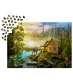 Puzzle da 1000 Pezzi - A Log Cabin on the River
