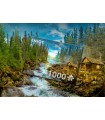 Puzzle 1000 pezzi A Log Cabin by the Rapids