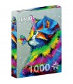 Puzzle da 1000 Pezzi - Bright Cat and Butterfly