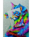 Puzzle da 1000 Pezzi - Bright Cat and Butterfly